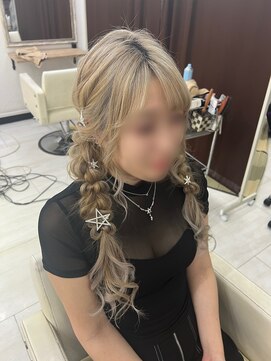 プティクローシェ バイ クオーレ(petite cloche by CUORE) ツイン編み下ろしお出かけヘアイベントヘア