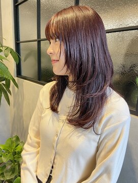 オンドバイサク(ondo by Saku) レイヤーカット/暖色カラー/ブリーチ無しカラー/20代