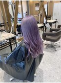 派手髪×ハイトーン×ラベンダーカラー×パープルカラー
