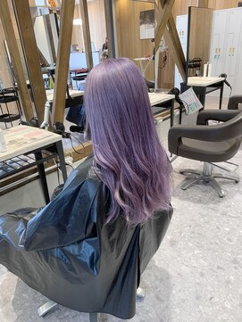 アヴァンス ジェイアール和歌山店(AVANCE.) 派手髪×ハイトーン×ラベンダーカラー×パープルカラー