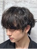ニュアンスパーマスパイラルパーマセンター分けヘアスタイル韓国
