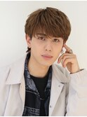 ミルクティーベージュ ナチュラル束感マッシュ
