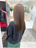 艶髪カラーシアーブラウン×ストレート