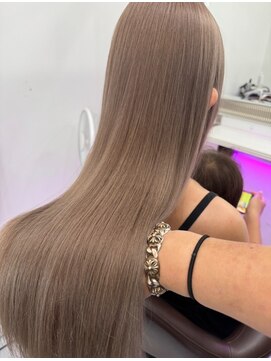 ゴートティエル(G.O.A.T TIEL) ミルクティーブラウン+人毛レミーエクステ