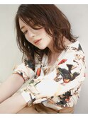 ミディアム長め前髪セクシーレイヤー