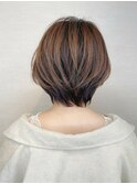 ナチュラルブラウンベージュ　大人ショート