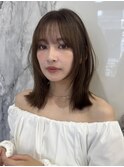 顔まわりレイヤーカットで小顔見せ◎韓国ヘア