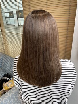 オーガニック リブ 川越(organic+live) 冬の透明感◎ストレートパーマ×暗髪ロング