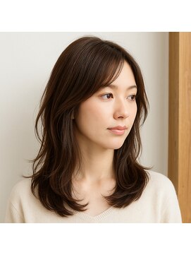 スープレックス ヘアーデザイン(SOUPREX HAIR DESIGN) セミロングレイヤースタイル 20代 30代 40代 50代 60代髪質改善