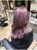 色落ちまで楽しめるハイトーン艶仕上げのピンクラベンダーカラー