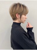 マロンベージュ/ショート/前髪/レイヤー/髪質改善/縮毛矯正/池袋