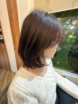 トレンドマロンカラー＆フェイスレイヤーボブ/圧倒的技術のボブ