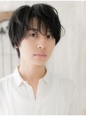 20代30代シャドウパーマニュアンスデザイン黒髪ショートe新所沢