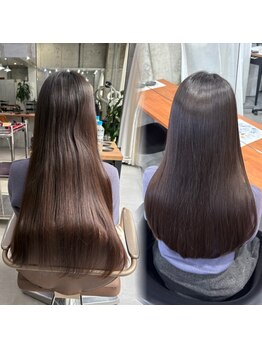 サクラ オモテサンドウ(SAKURA)の写真/お客様の髪質やクセを見極めた施術でお悩みを解消◎湿気にも負けない指通りなめらかなツヤ髪に！[表参道］