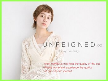 アンフェインド02(UNFEIGNED 02)の写真/<大人好みの落ち着いた空間>厳選した薬剤で上質ケアを[伏見/栄/ショート/ボブ/髪質改善/MEN'S/学割U24]