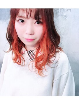 ロアークヘアー(LOARK HAIR) 【LOARK】NEOオレンジインナーカラー♪