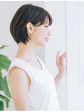 リノ ヘアー デザイン 河原町三条(Lino Hair Design) 大人かわいい☆丸みショート 耳かけ フェミニンボブ 【Lino】