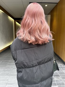 シィーム(cime) ピンクカラー　ケアブリーチ　ピンクヘア　ハイトーンカラー