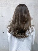 バレイヤージュ風 くすみカラー グレージュ【OAK中目黒】