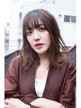 オースティン 流山おおたかの森(AUSTIN) 大人かわいい前髪セシルカットココアブラウンフリンジウェーブ