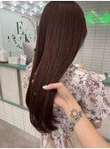 ブリーチなしピンクブラウン