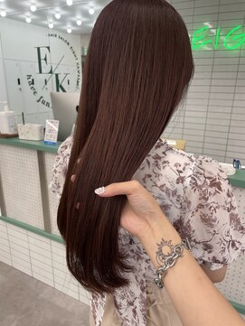 エイト 横浜店(EIGHT) ブリーチなしピンクブラウン