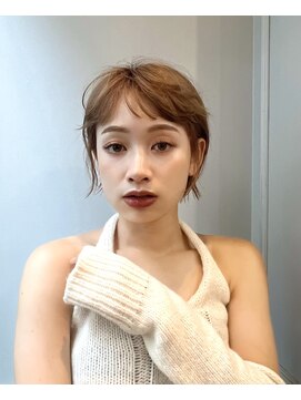 ネオリーブアイム 横浜西口店(Neolive aim) ハイトーンボブ☆暖色ベージュ【横浜】