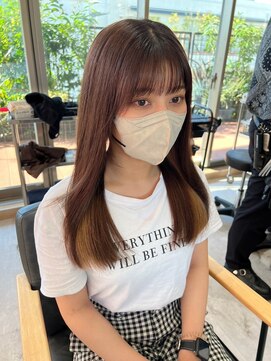 ジーナ セントラル銀座(Zina) インナーカラー*韓国ヘア*マロンブラウン【ZinaCENTRAL】