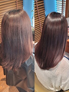 カノアレア by TJ天気予報(Kanoalea) 【ビフォーアフター】髪質改善/高濃度水素ストレート/艶髪カラー