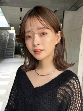 ガーデンヨコハマ(GARDEN YOKOHAMA) ミディアムレイヤー似合わせカット小顔カットメルティカラー前髪