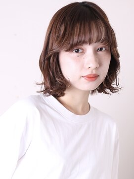 ヨファ ヘアー(YOFA hair) 大人ガーリー似合わせカットメルティカラーミディアムボブ0104