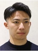 メンズスポーティーツーブロックショートアップバング