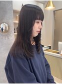 髪質改善カラー　艶カラー　ブラウンカラー　ミディアム