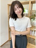 20代30代40代大人可愛いミディレイヤースタイル