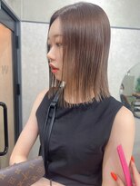 エイム(AiM)&nbsp;切りっぱなしボブ×ベージュ×20代♪