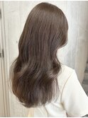 ハイライトカラーくびれヘアアプリコットオレンジ