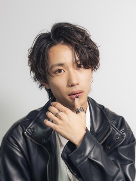 テクト バイアッシュ 吉祥寺店(Tect by Ash) メンズウルフカット緩めスパイラルパーマサーフカール