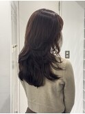 ☆レイヤーカット 韓国ヘア ハッシュカット ココアベージュ