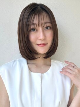 カバーヘア ブリス 大宮西口(COVER HAIR bliss) レイヤーボブ/ダークアッシュ×髪質改善/艶髪20代30代◎p大宮