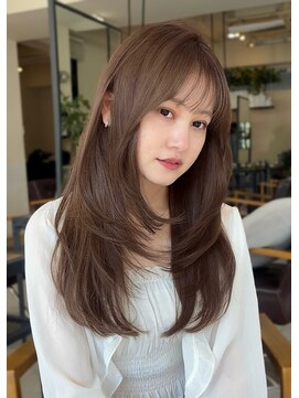 コート 青山(Cote) レイヤーカット ロングレイヤー  ヘーゼルベージュ 透明感カラー