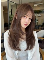 コート 青山(Cote) レイヤーカット ロングレイヤー ヘーゼルベージュ 透明感カラー