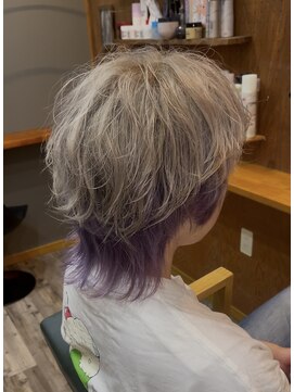ヘアーサロン アトリエ(Hair salon ATORIE) メンズウルフブリーチカラーツートンカラー
