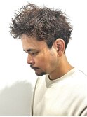 メンズアップバングショートツイストツイストスパイラル刈り上げ