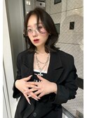 韓国ヘアミディアムレイヤーカット暗髪SAYAKA