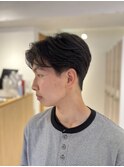 マッシュセンターパートツーブロックニュアンスパーマ/四条大宮
