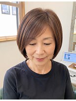 ヘアアトリエ ナイン 岡部店(hair atelier nine) ダークパープル/ナチュラルショート/夏のヘアアレンジ/福島市