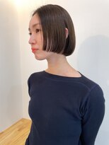 ソフト(soft)&nbsp;大人ボブ/前上がり/シアーカラー/グレージュ20代30代40代