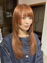 アオ(AO。)&nbsp;コッパーオレンジ/ワイドバング/姫カット/ハッシュカット