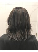 【LAIDBACK代官山】切りっぱなしボブ×グレーアッシュハイライト