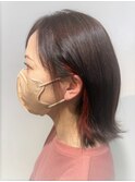 大人可愛い40代ショートボブ,イヤリングカラーショート［草加］ 